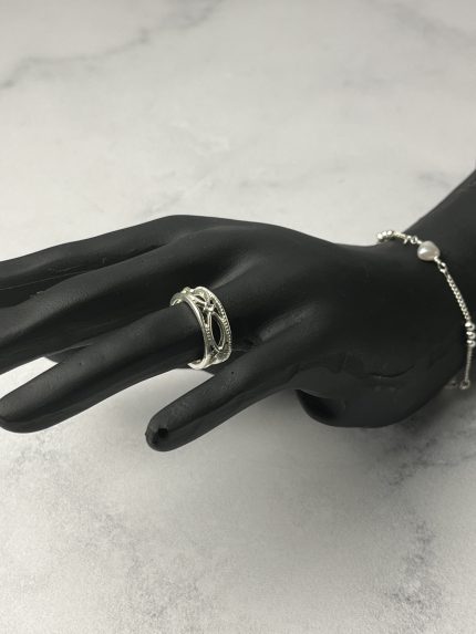 انگشتر استیل نقره ای